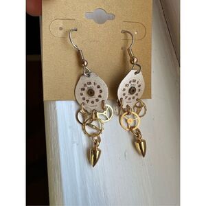 Steampunk clock earrings